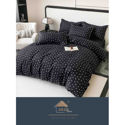 Set Lenjerie Eleganta pentru pat dublu din Bumbac Finet compusa din 6 piese, Cearceaf de pat 230x250cm, J-135