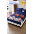 Husă de pat Cocolino cu elastic și 2 fețe de pernă, model de Crăciun HCCY6