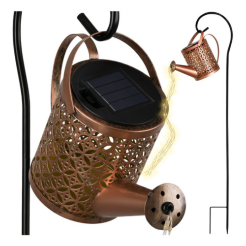 Lampa solara decorativa tip stropitoare – LED cu efect cascada, pentru gradina si terasa din ABS si metal LSA1