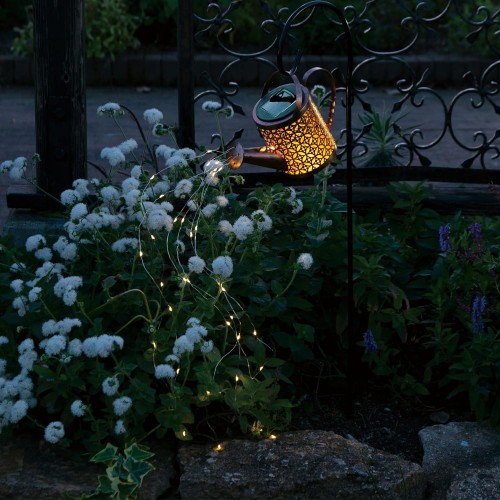 Lampa solara decorativa tip stropitoare – LED cu efect cascada, pentru gradina si terasa din ABS si metal LSA1