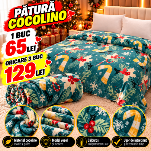 Patura cocolino – model special de Craciun PTC1