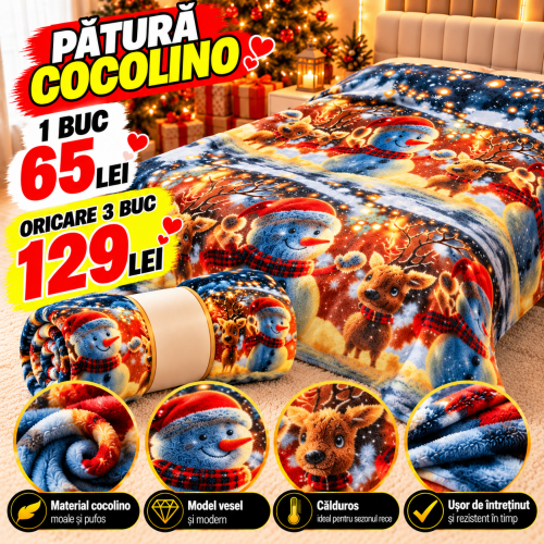 Patura cocolino – model special de Craciun  PTC2