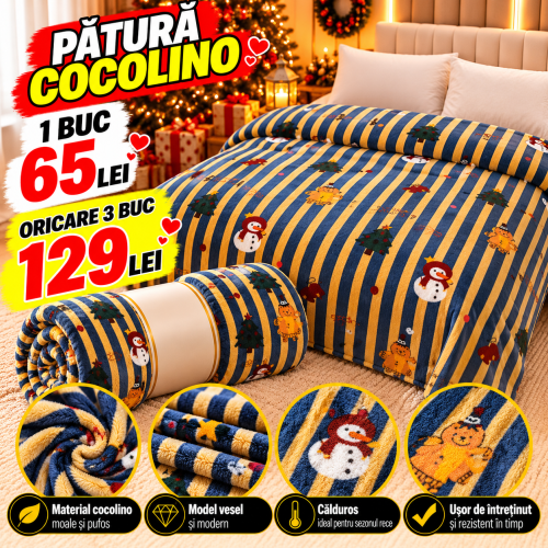Patura cocolino – model special de Craciun  PTC4