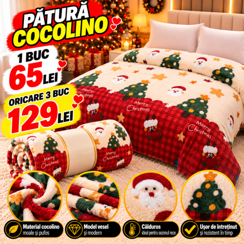 Patura cocolino – model special de Craciun  PTC5