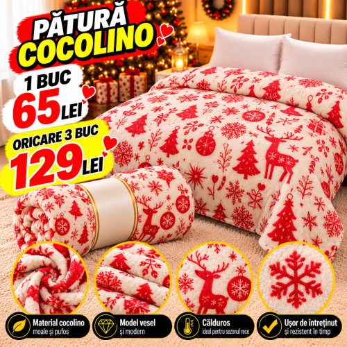 Patura cocolino – model special de Craciun  PTC9