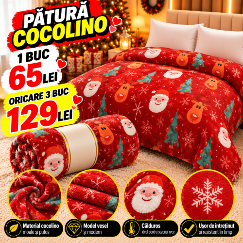 Patura cocolino – model special de Craciun  PTC10