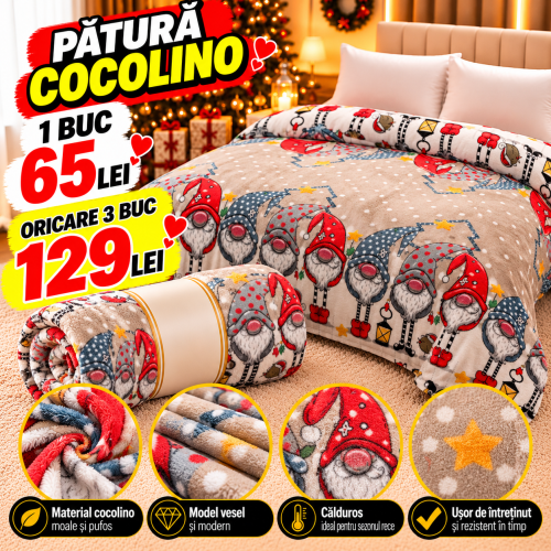 Patura cocolino – model special de Craciun  PTC14