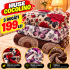 Set 3 Huse de Pat Cocolino cu Elastic + 6 Fețe de Pernă – Modele Asortate – Super Ofertă 199 Lei S3HCE36