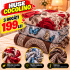 Set 3 Huse de Pat Cocolino cu Elastic + 6 Fețe de Pernă – Modele Asortate – Super Ofertă 199 Lei S3HCE42