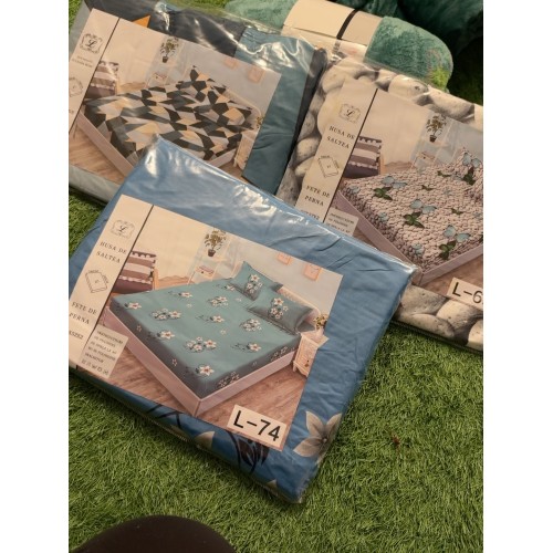 Set 3 Huse de Saltea Finet cu Elastic 140,160 sau180x200 cm + 6 Fețe de Pernă –129 lei  S3HF6