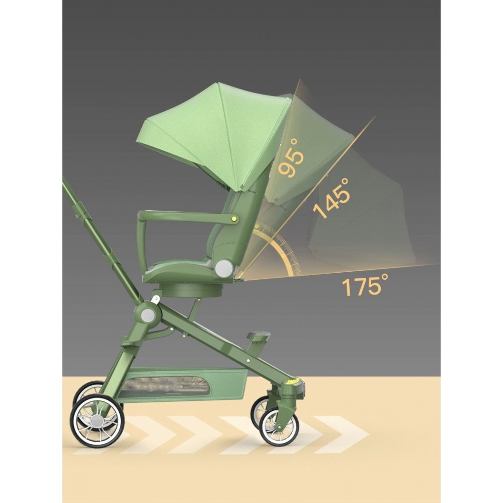 Cărucior muzical , compatibil avion, verde,  l-sun c2-3 CARUCIOARE COPII