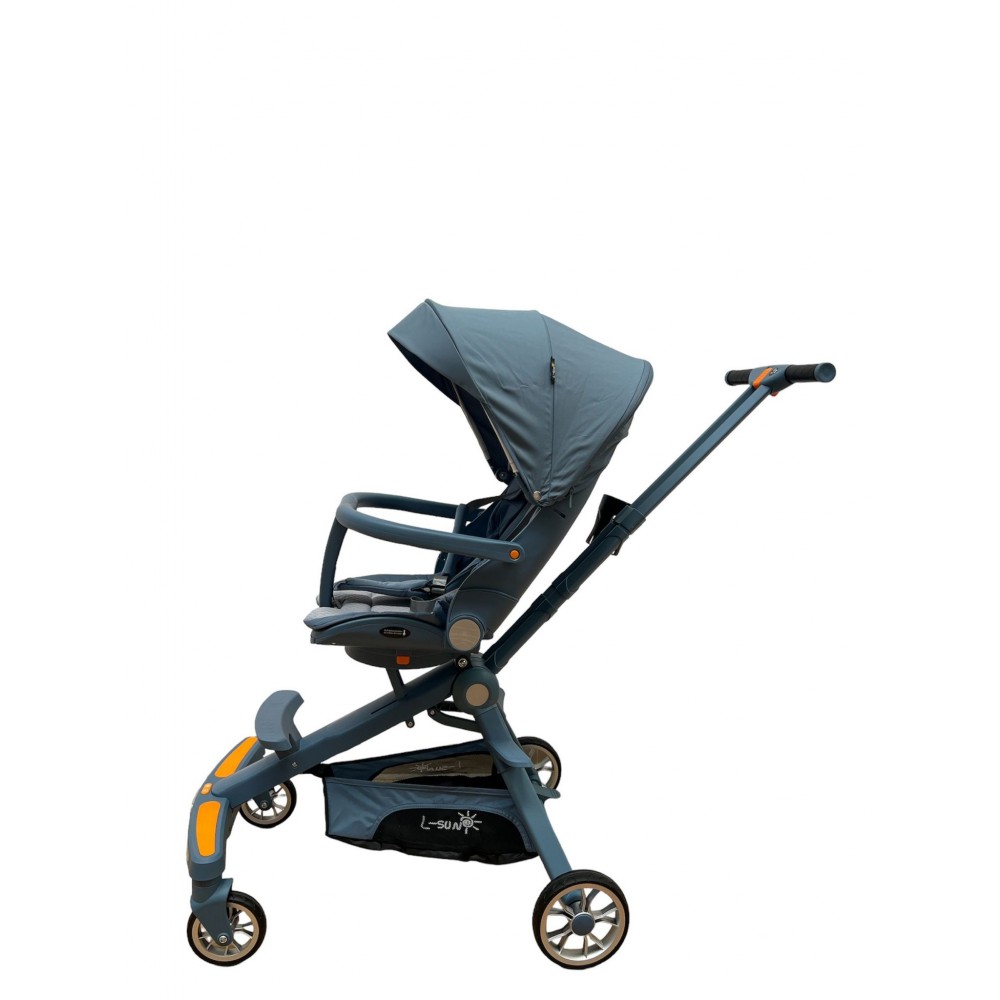 Cărucior muzical , compatibil avion, bleu,  l-sun c2-2 CARUCIOARE COPII
