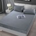 Husa de pat din Catifea cu Elastic cu 2 fete de perna 180x200 GRI INCHIS HSCJ02