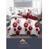 Lenjerie pat 1 PERSOANA, BUMBAC FINET, 4 piese, X-Mass Collection Jojo Home JC1P2