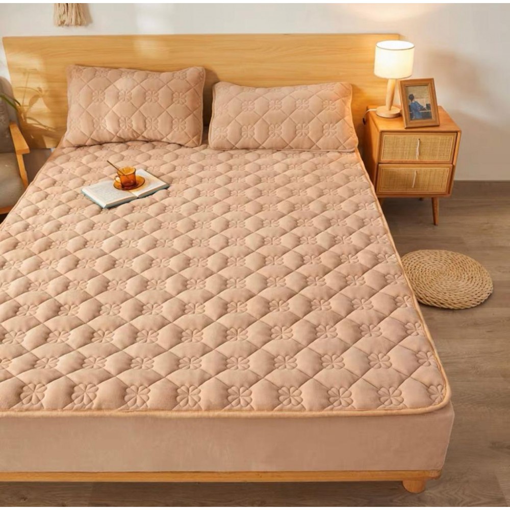 Huse/Topper pentru saltea cu elastic 180x200,crem deschis Huse/topper pt saltea cu elastic