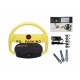 Blocator loc parcare automat, cu 2 telecomenzi si alarma, suporta 2 tone, Galben/Negru, rezistent intemperii