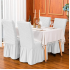 Set 6 huse ( creponate ) scaune cu volanase ALB