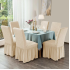 Set 6 huse ( creponate ) scaune cu volanase CREM