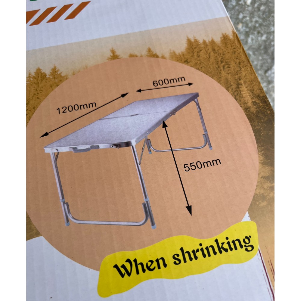 Masuta pliabila picnic din aluminiu 60 x 120 cm + 4 scaune pliabile ALB ACCESORII PENTRU CASA