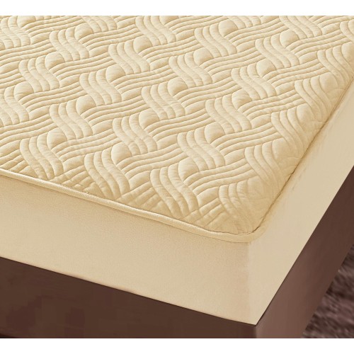 Huse/Topper pentru saltea cu elastic 180x200,CREM-UNT Huse catifea TOPPER pt saltea cu elastic 180x200