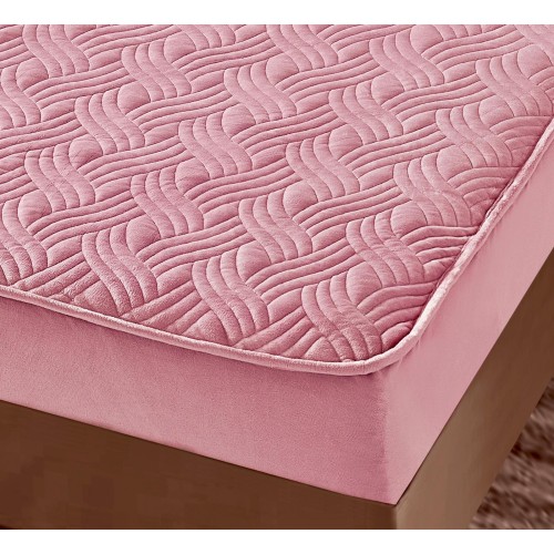 Huse/Topper pentru saltea cu elastic 180x200, ROZ Huse catifea TOPPER pt saltea cu elastic 180x200