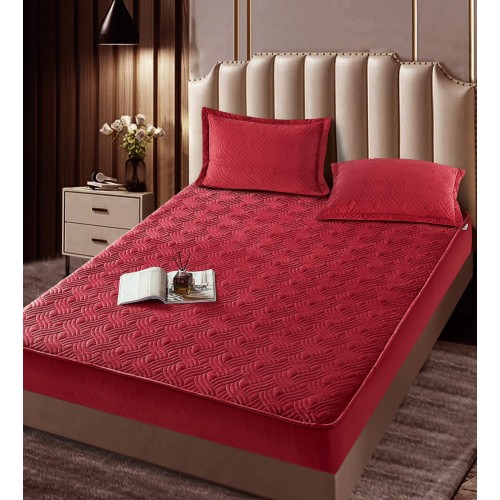 Huse/Topper pentru saltea cu elastic 180x200, BORDO
