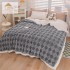 Patura cu blanita de iepure si catifea 200×230 cm PCBI5-GRI