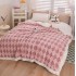 Patura cu blanita de iepure si catifea 200×230 cm PCBI8-ROZ