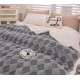 Patura cu blanita de iepure si catifea 200×230 cm PCBI5-GRI PATURI COCOLINO BLANA IEPURE
