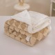 Patura cu blanita de iepure si catifea 200×230 cm PCBI7-MARO DESCHIS PATURI COCOLINO BLANA IEPURE