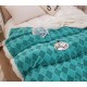 Patura cu blanita de iepure si catifea 200×230 cm PCBI2-TURQOISE PATURI COCOLINO BLANA IEPURE