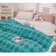 Patura cu blanita de iepure si catifea 200×230 cm PCBI2-TURQOISE PATURI COCOLINO BLANA IEPURE