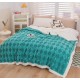 Patura cu blanita de iepure si catifea 200×230 cm PCBI2-TURQOISE PATURI COCOLINO BLANA IEPURE