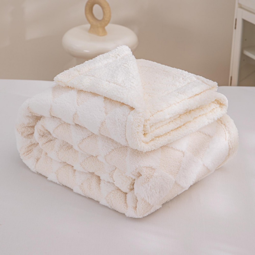 Patura cu blanita de iepure si catifea 200×230 cm PCBI6-ALB UNT PATURI COCOLINO BLANA IEPURE