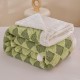 Patura cu blanita de iepure si catifea 200×230 cm PCBI1-VERDE PATURI COCOLINO BLANA IEPURE