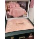 Cuvertura de lux cu broderie eleganta, 6 piese, pat 2 persoane, ROZ DESCHIS , CL6PL10 CUVERTURI LUX 6 PIESE  CATIFEA