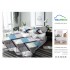 Lenjerie de Pat din Finet cu 2 Fete, 6 Piese, Pat 2 Persoane, LF6PSKY36