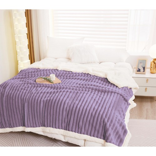 Patura cu blanita de iepure si catifea 200×230 cm PCBIY2