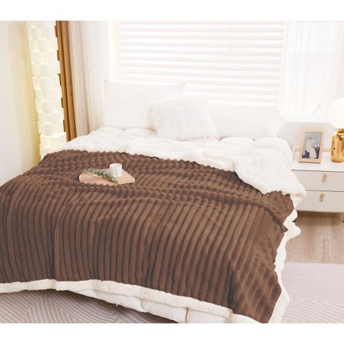 Patura cu blanita de iepure si catifea 200×230 cm PCBIY5
