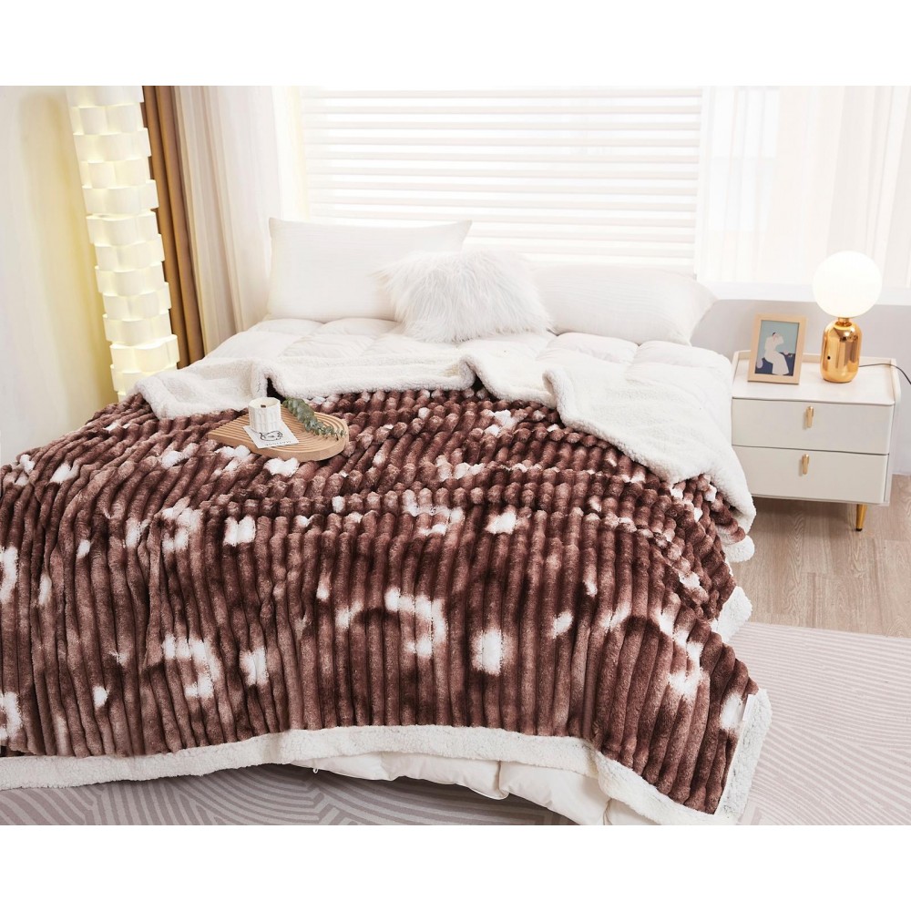 Patura cu blanita de iepure si catifea 200×230 cm PCBIY11 PATURI COCOLINO BLANA IEPURE