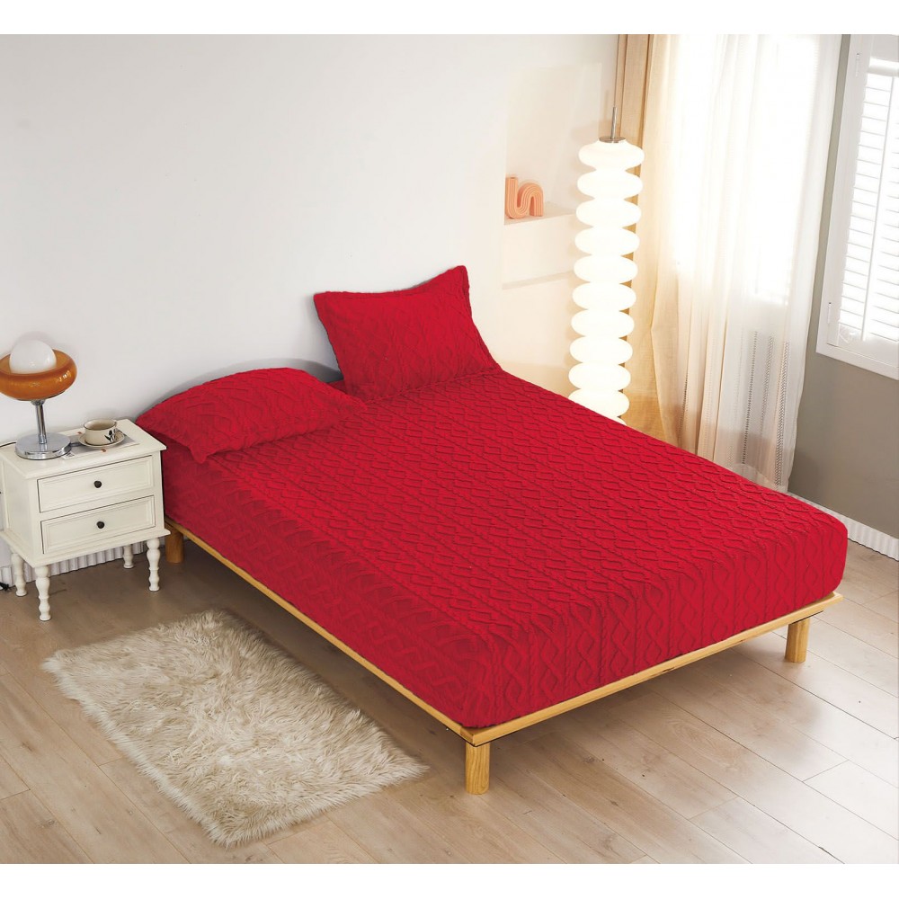 HUSA DE PAT COCOLINO +2 FETE DE PERNA MODEL TRICOTAT HJTR2 Huse de pat Cocolino tip tricotaj