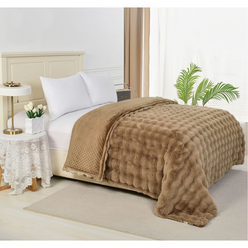 Patura Cocolino Pufoasa Din Blana De Iepure, 200X230 COD PCBIR3 PATURI COCOLINO BLANA IEPURE