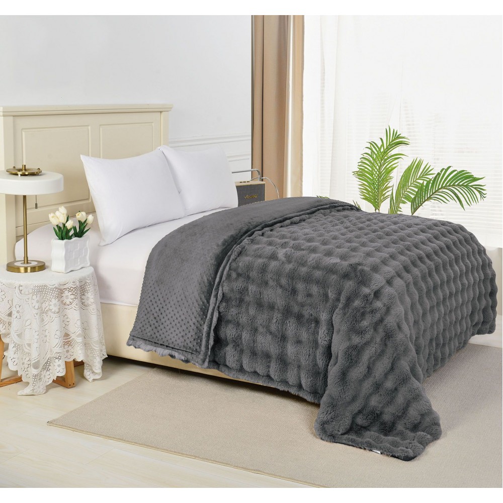 Patura Cocolino Pufoasa Din Blana De Iepure, 200X230 COD PCBIR8 PATURI COCOLINO BLANA IEPURE