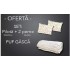 Set Pilota Puf Gasca + 2 Perne Puf Gasca 50×70 cu invelis din bumbac