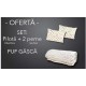 Set Pilota Puf Gasca + 2 Perne Puf Gasca 50×70 cu invelis din bumbac