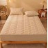 Husã matlasatã tip topper din bumbac satinat, 180x200cm + 2 fete de perna 50x70cm, CREM INCHIS