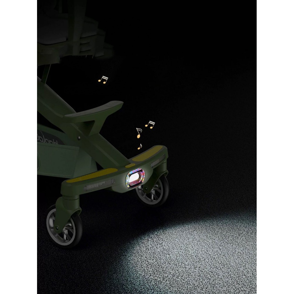 Cărucior muzical , compatibil avion, verde,  l-sun c2-3 CARUCIOARE COPII