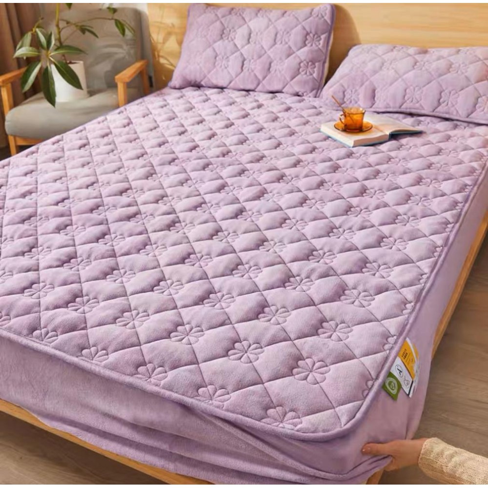 Huse/Topper pentru saltea cu elastic 180x200,mov Huse catifea TOPPER pt saltea cu elastic 180x200