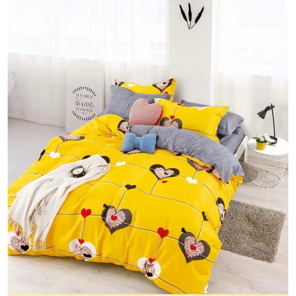 Set Lenjerie de Pat din Finet, 6 Piese, Pat 2 Persoane, YO-21 Lenjerii din finet 6 piese
