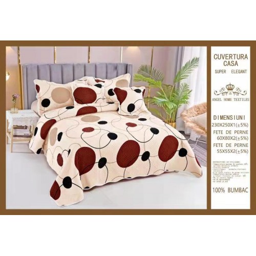 Cuvertura de pat, 5 piese, 230X250 CM, (BUMBAC 100%),CUV_5P1